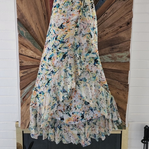 Parker Halle floral Maxi 100% silk Dress/Gown in Monticello Sz XS - Picture 3 of 8